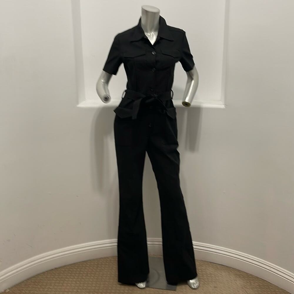 A.L.C. Livingston Short Sleeve Belted Button Fron… - image 1